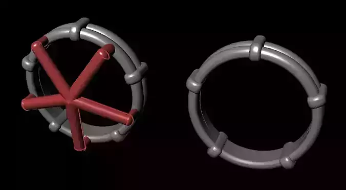 Rope Style Fashion Band Ring Size9