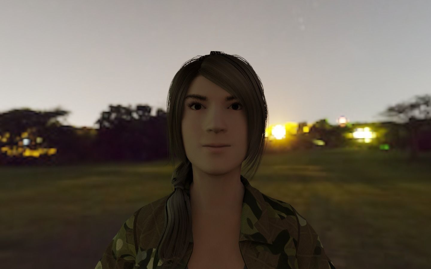 WOMAN HAIR 2 Low-poly 3D model_12