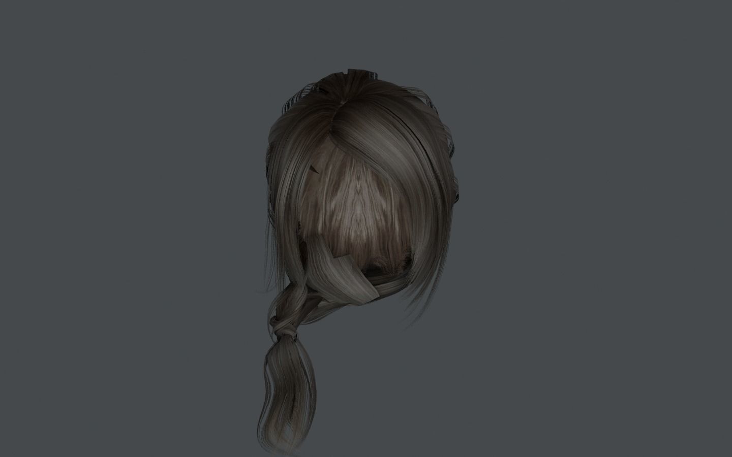 WOMAN HAIR 2 Low-poly 3D model_5