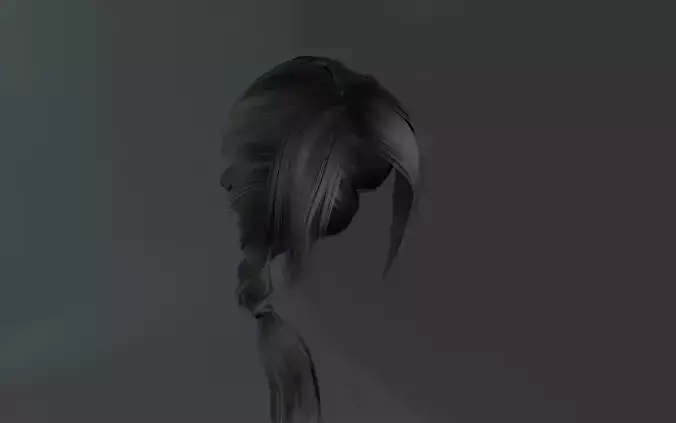 WOMAN HAIR 2 Low-poly 3D model
