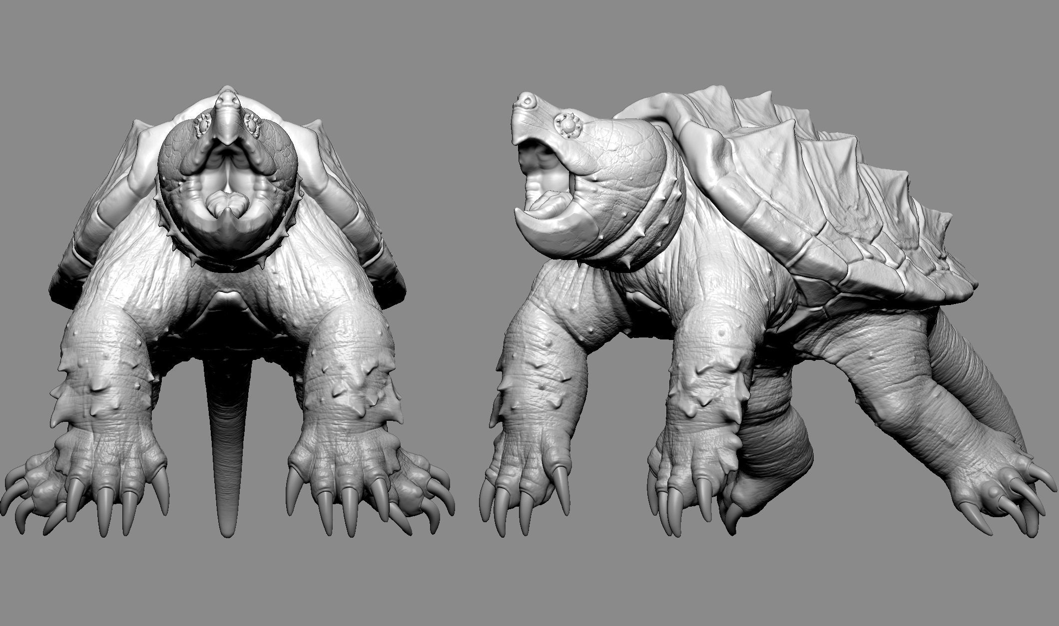 Alligator Snapping Turtle 3D print model_10