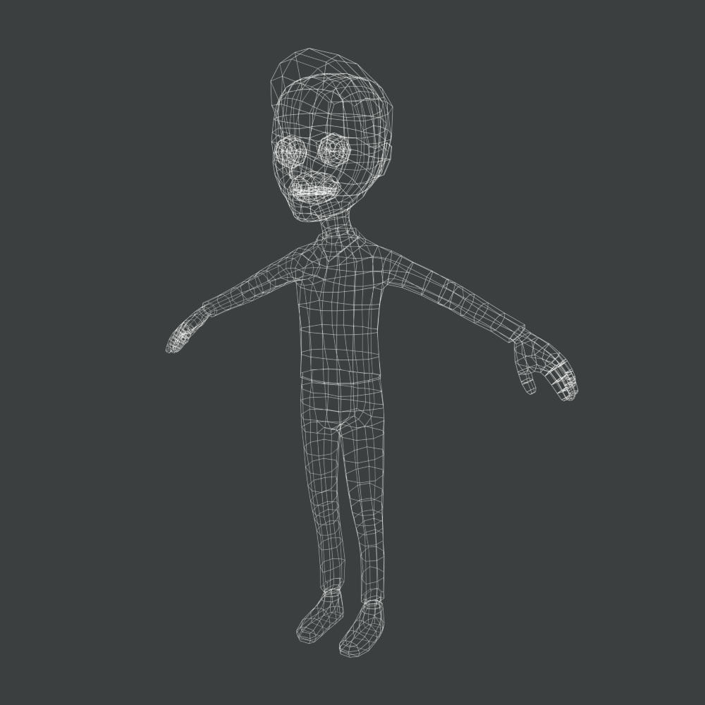 Low Poly Male Cartoon Style Character Low-poly 3D model_5