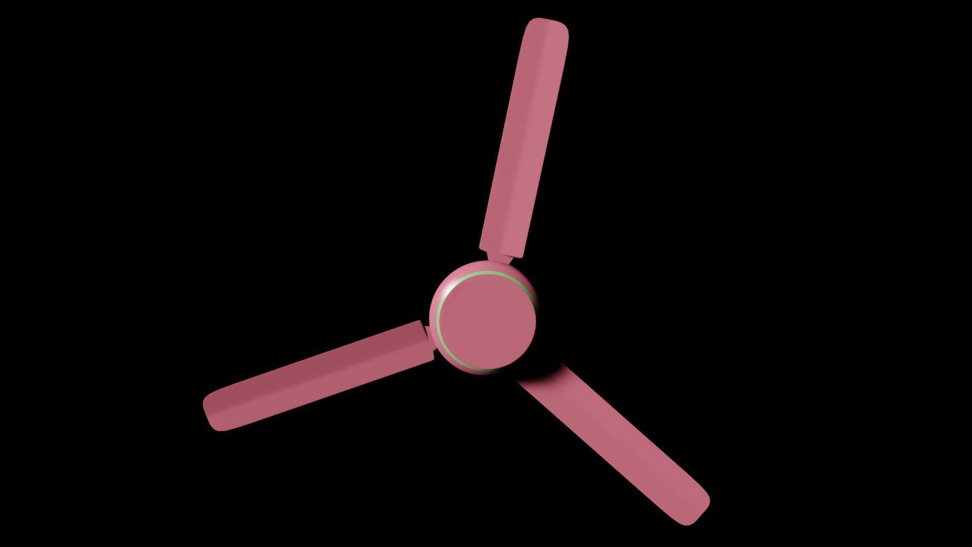 Celing Fan Low-poly 3D model_1