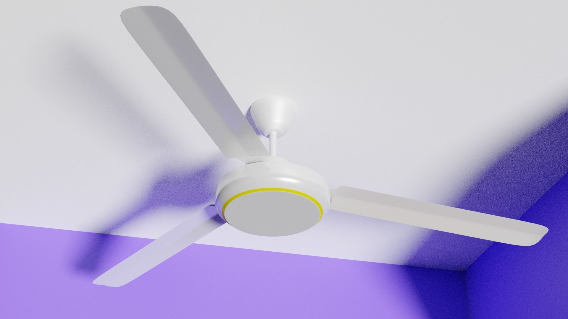 Celing Fan Low-poly 3D model_4