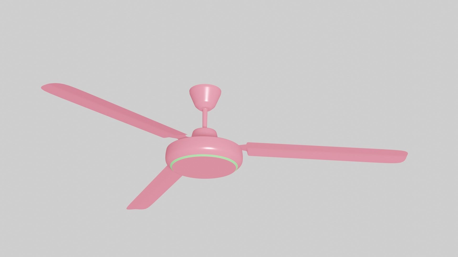Celing Fan Low-poly 3D model_2