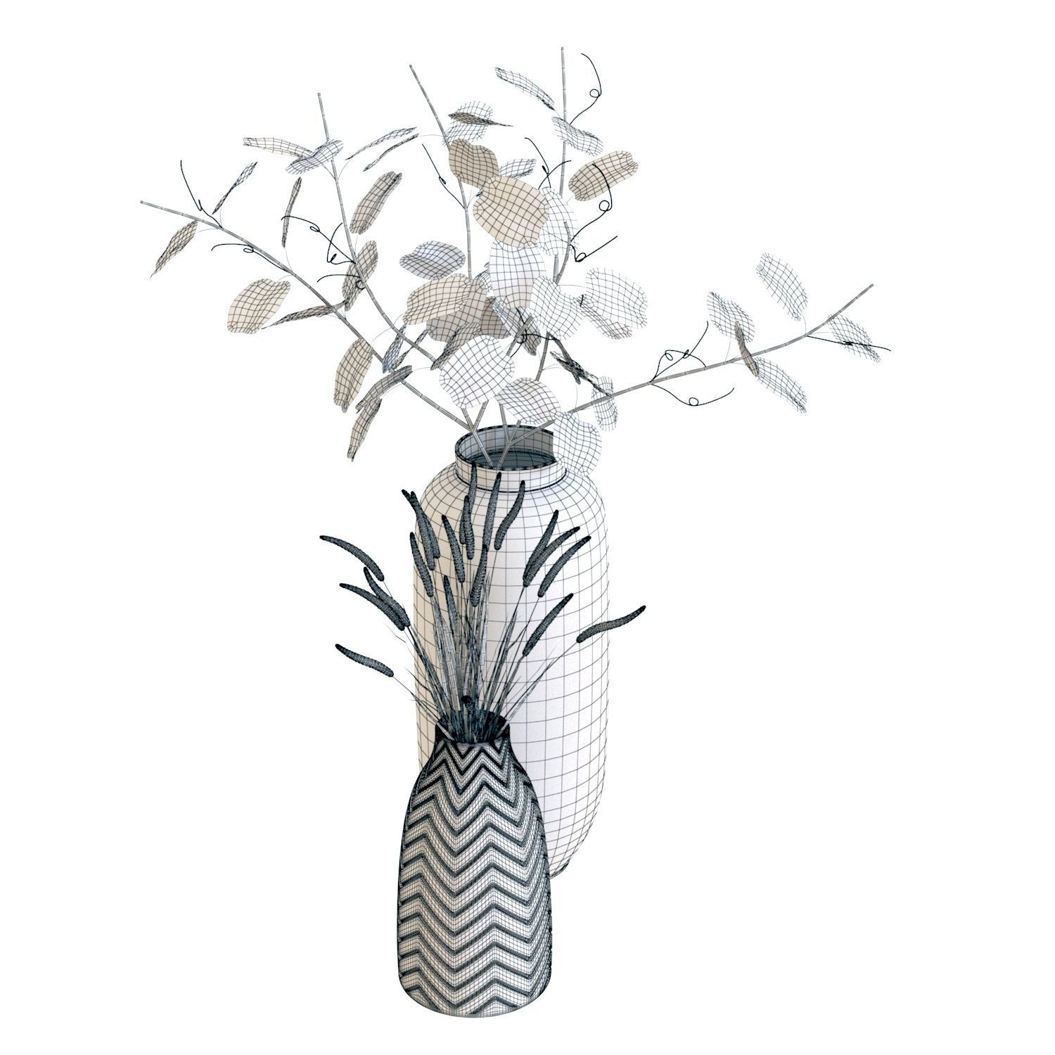 Crate and Barrel Adra and Timber Vases 3D model_3