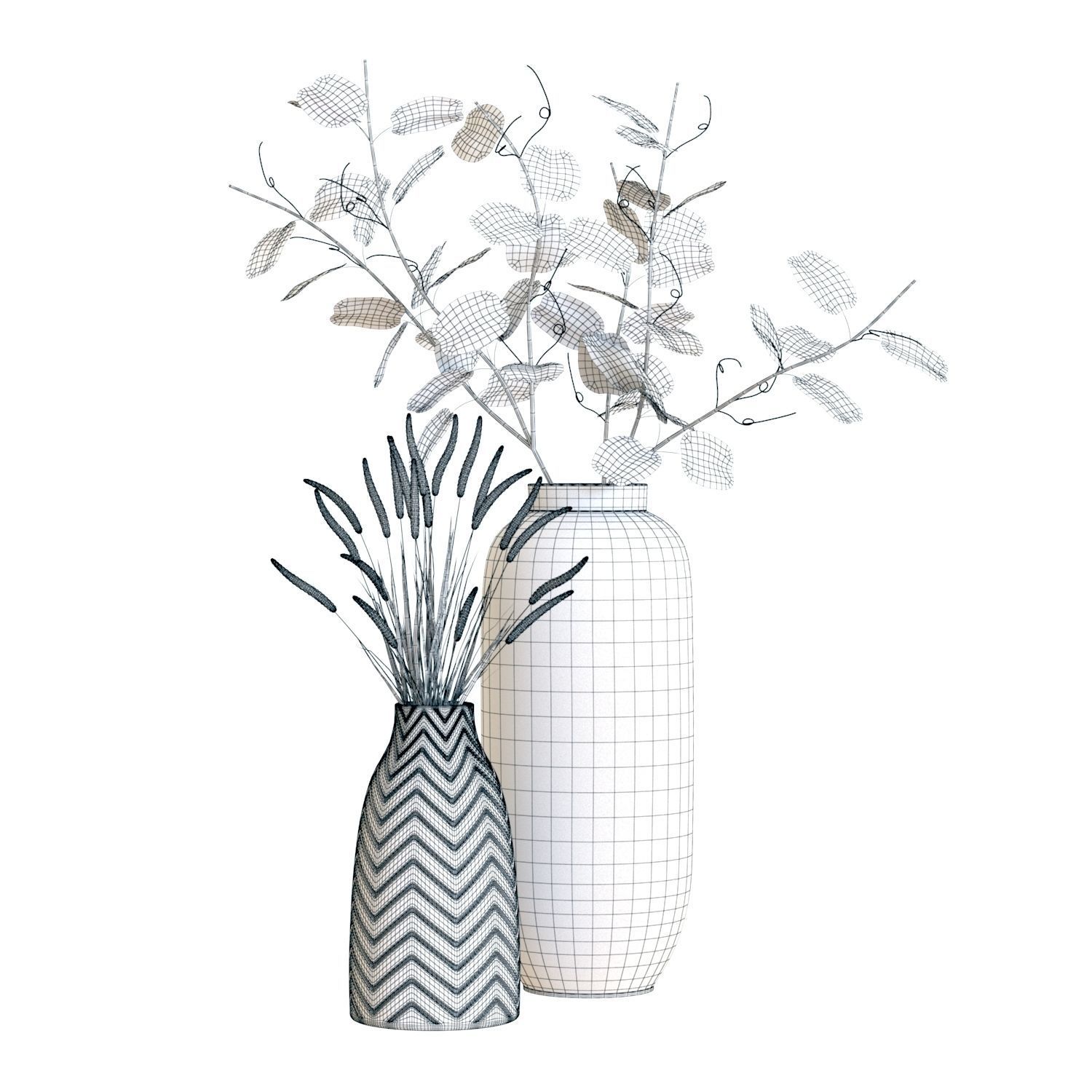 Crate and Barrel Adra and Timber Vases 3D model_4