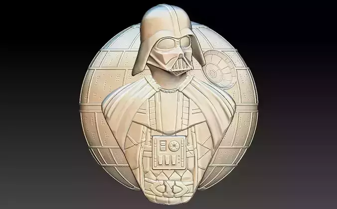 Darth Vader and Death Star 3D STL Model for CNC Router  3D print model