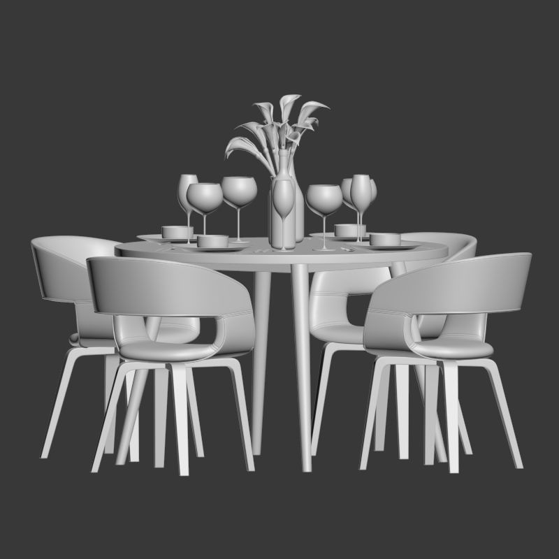 Dinning Set 25 3D model_3