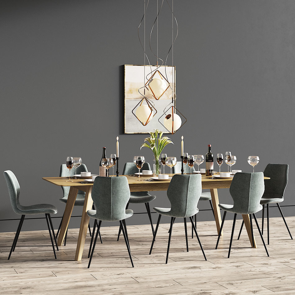Dinning Set 26 3D model_2