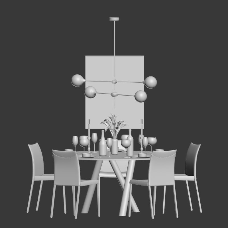 Dinning Set 28 3D model_3