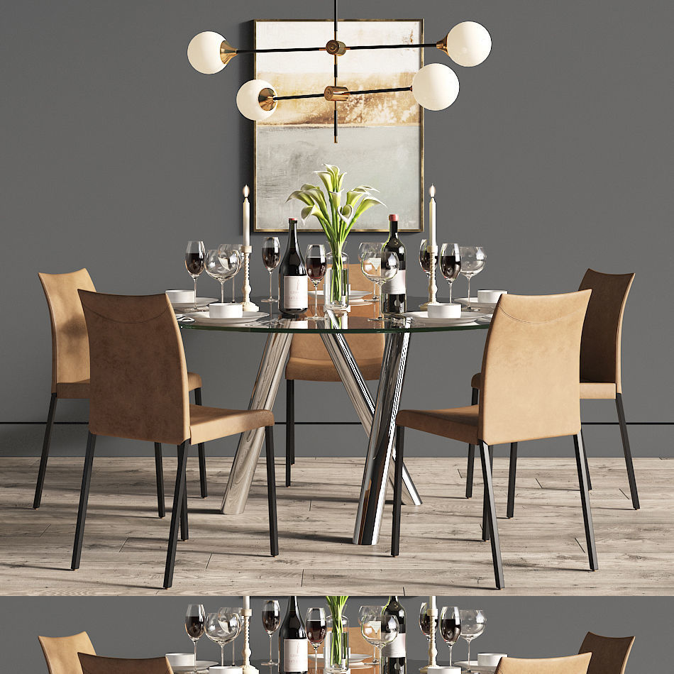 Dinning Set 28 3D model_2