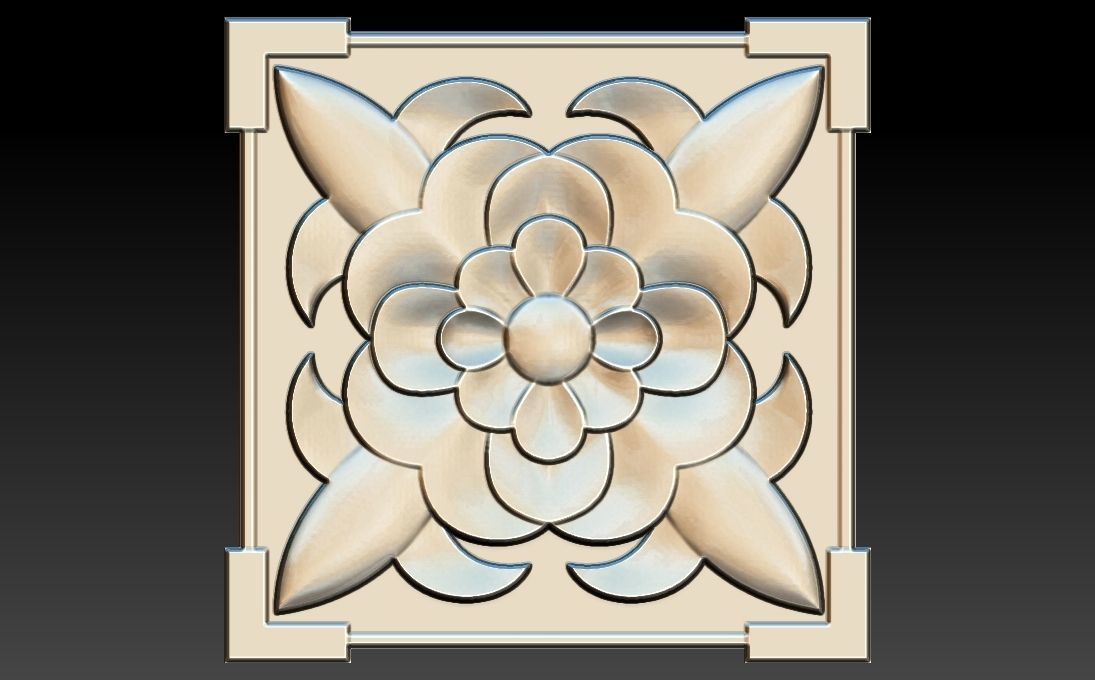 35 piece flower set 3D STL Model for CNC Router 3D print model_29