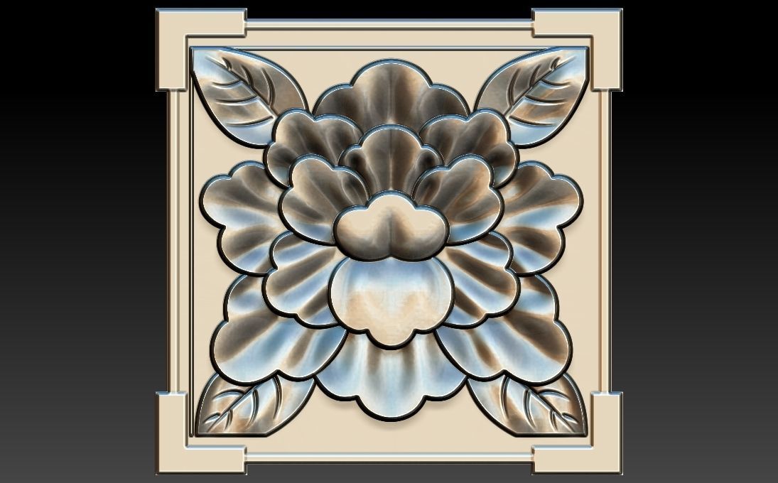 35 piece flower set 3D STL Model for CNC Router 3D print model_36