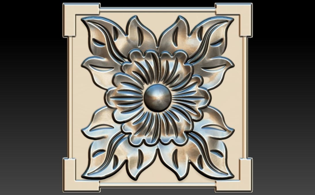 35 piece flower set 3D STL Model for CNC Router 3D print model_19