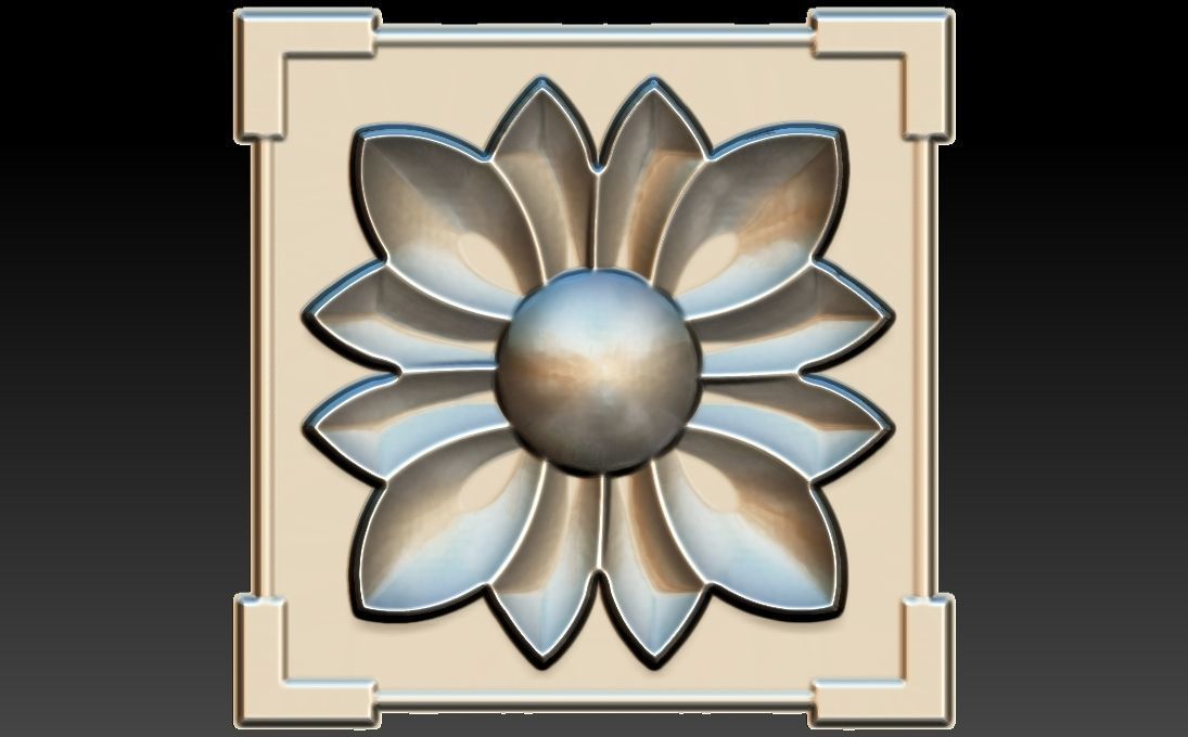 35 piece flower set 3D STL Model for CNC Router 3D print model_33