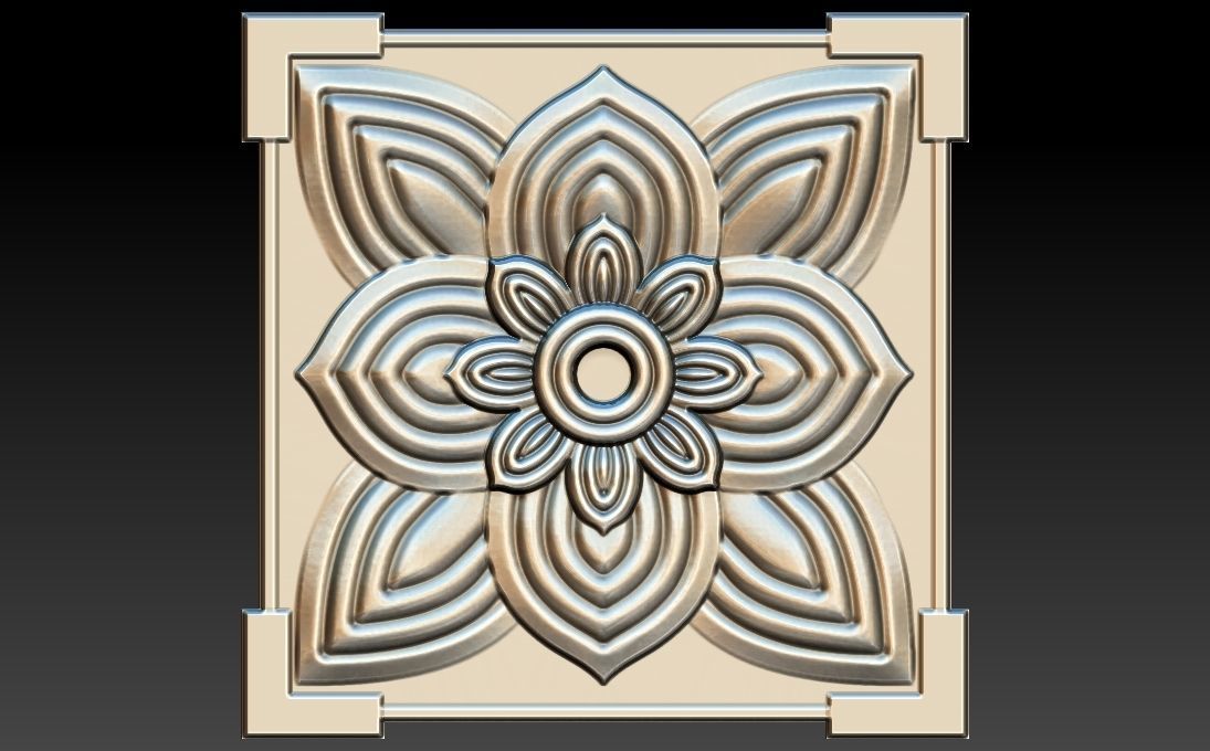 35 piece flower set 3D STL Model for CNC Router 3D print model_14