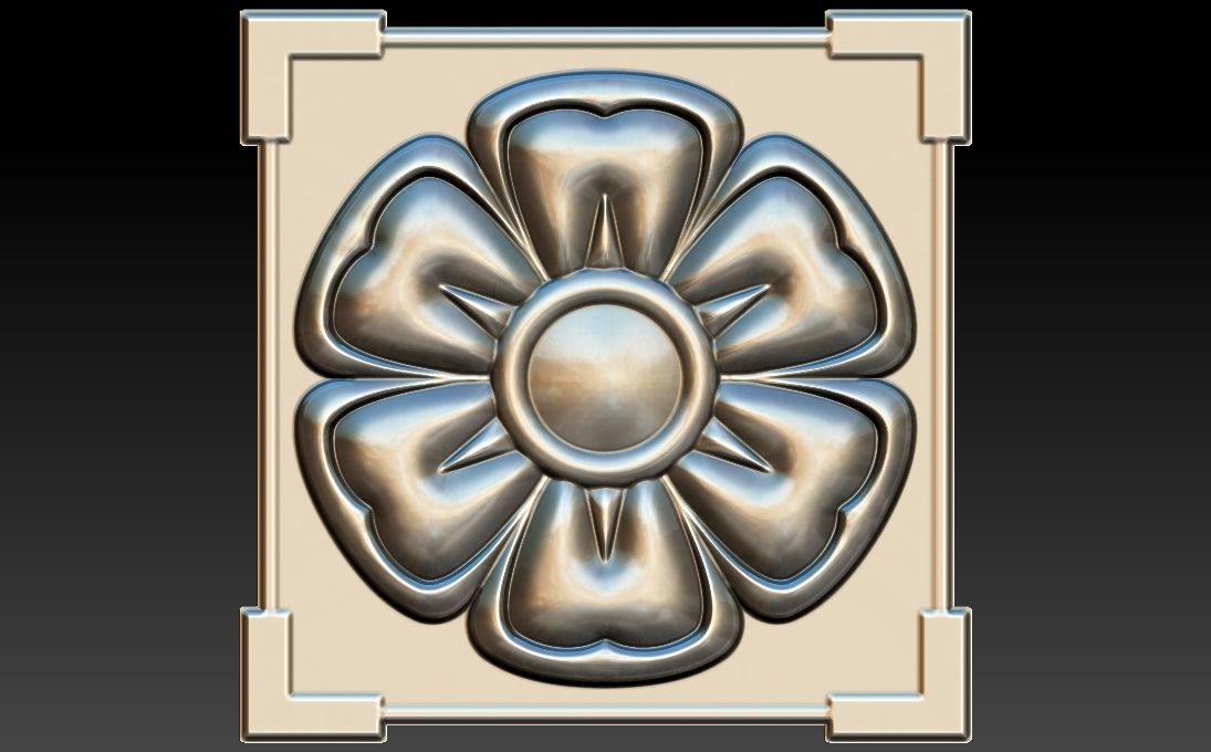 35 piece flower set 3D STL Model for CNC Router 3D print model_16