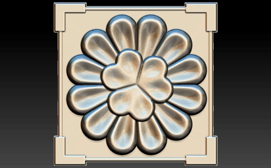 35 piece flower set 3D STL Model for CNC Router 3D print model_18