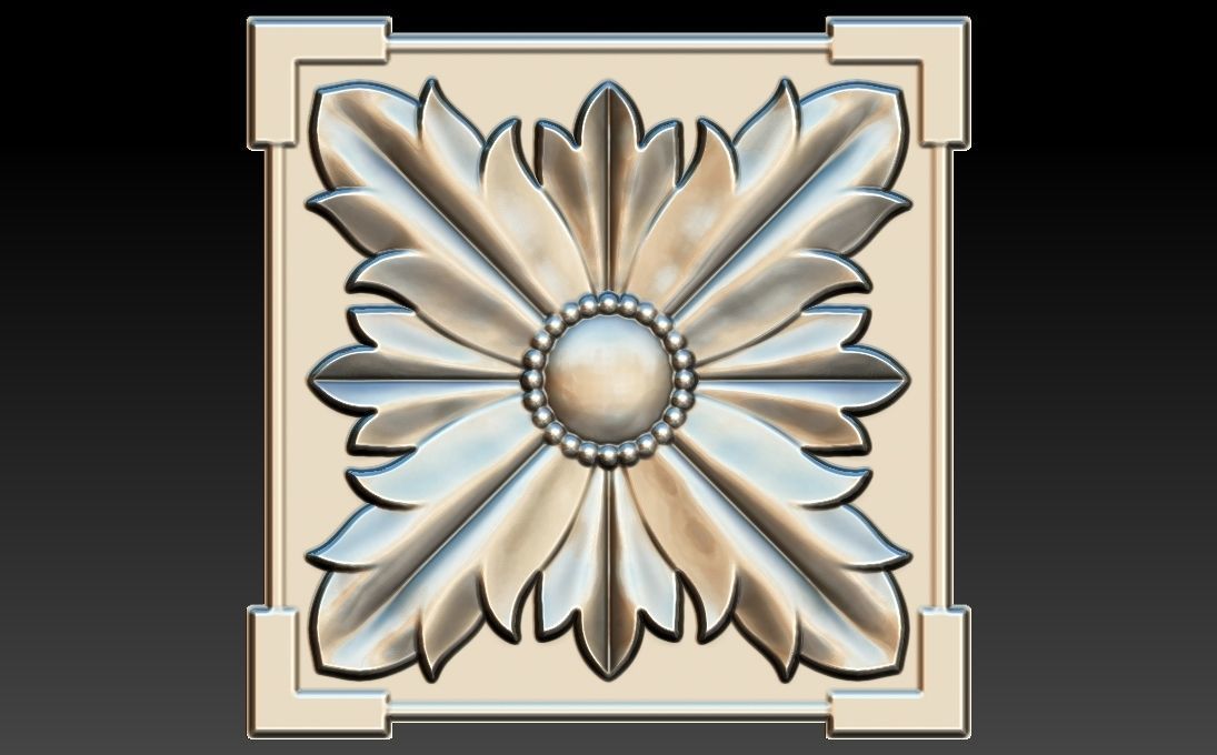 35 piece flower set 3D STL Model for CNC Router 3D print model_26