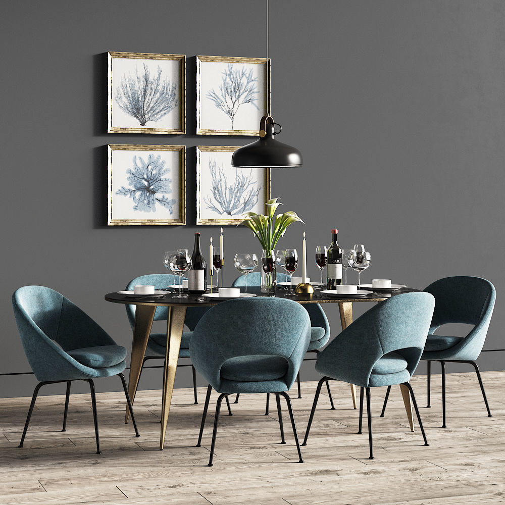 Dinning Set 30 3D model_1