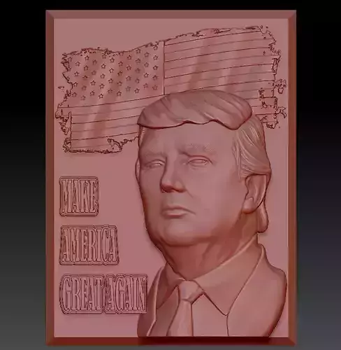 Donald Trump 3D Relief 