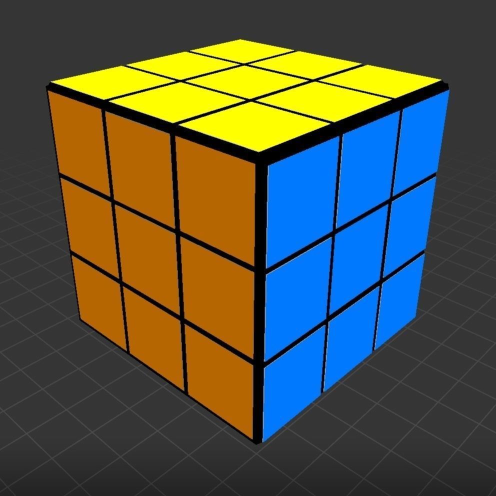 Rubix cube 3D model_3