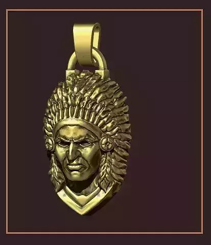 INDIAN CHIEF NECKLACE 3D print model