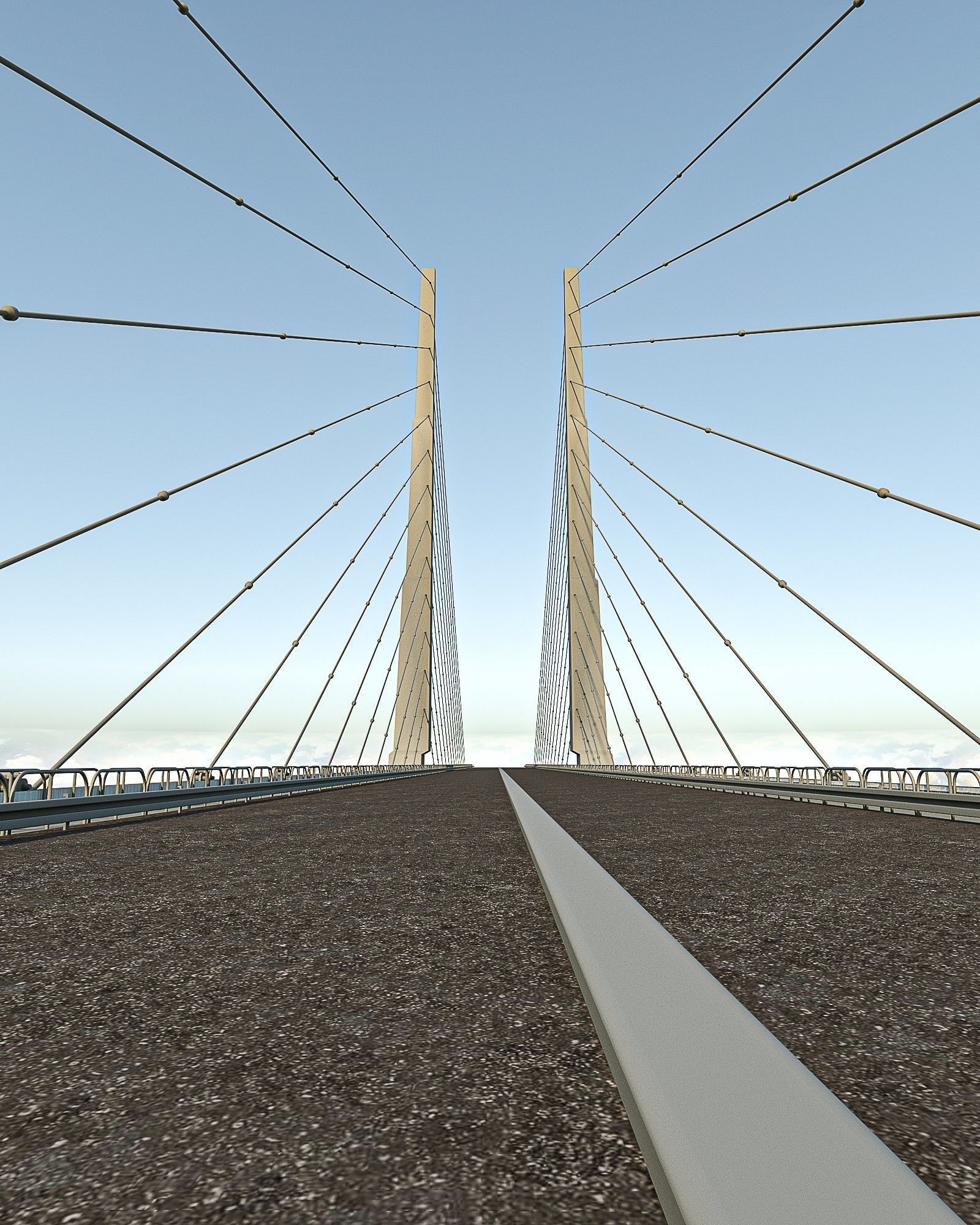 Bridge in desert 3D model_7