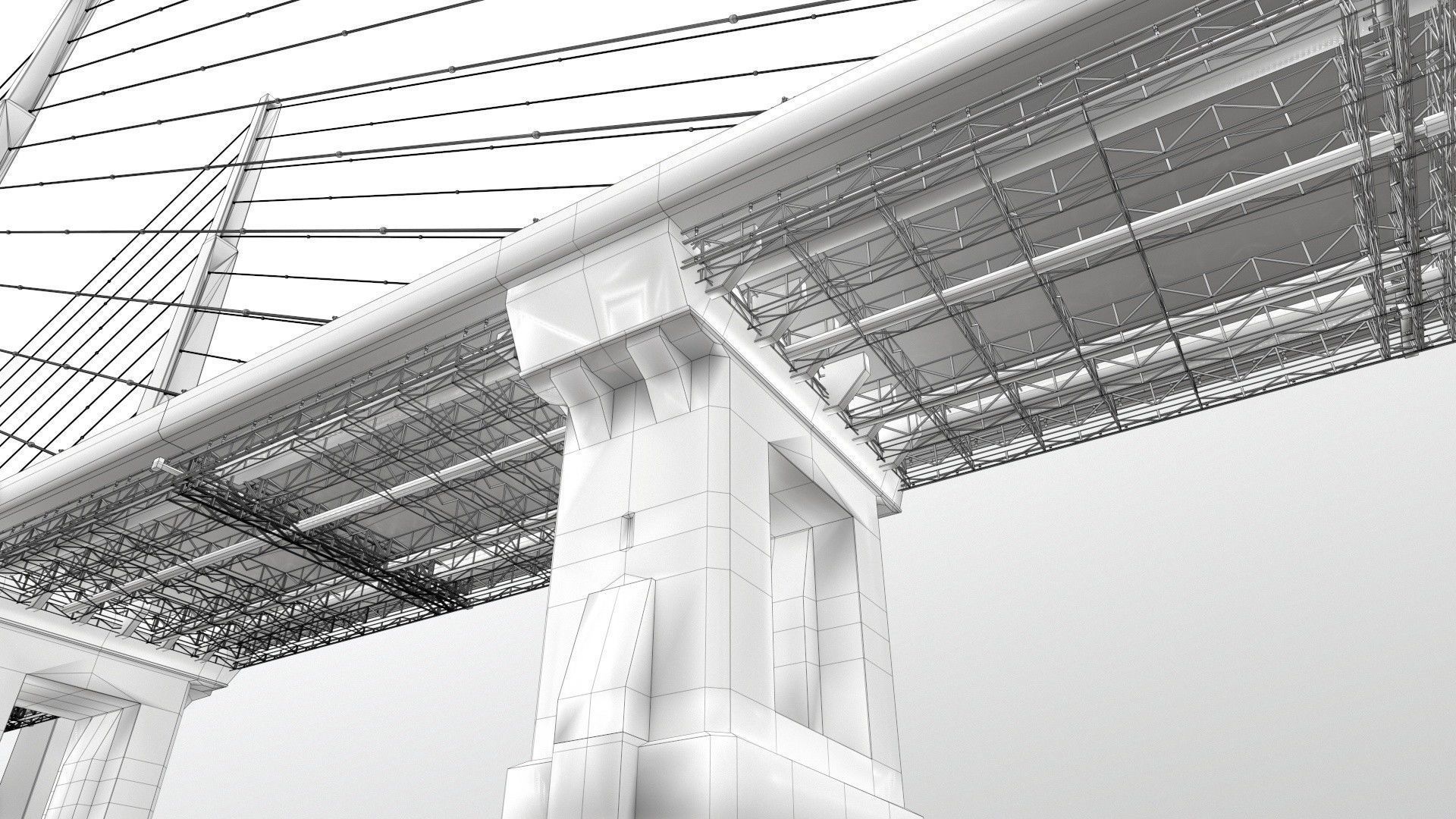 Bridge in desert 3D model_10