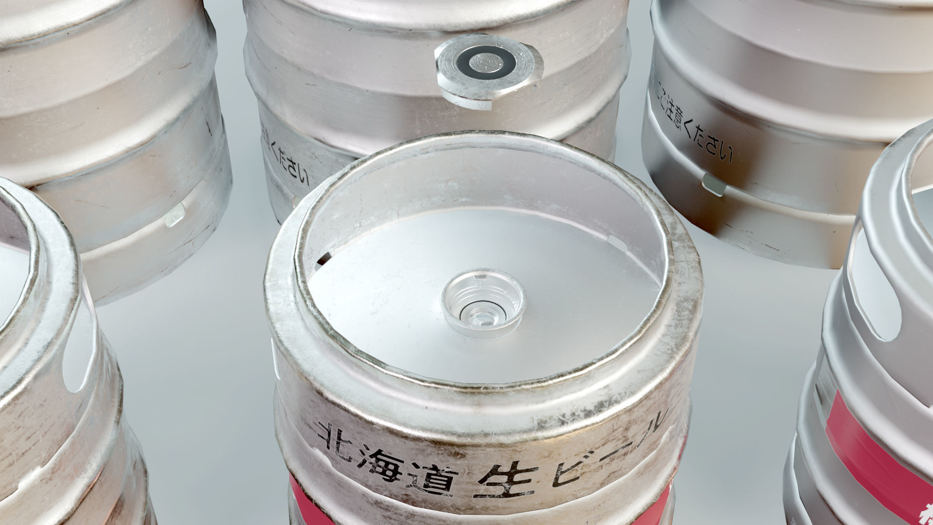 Beer Barrel 10L 20L Low-poly 3D model_5