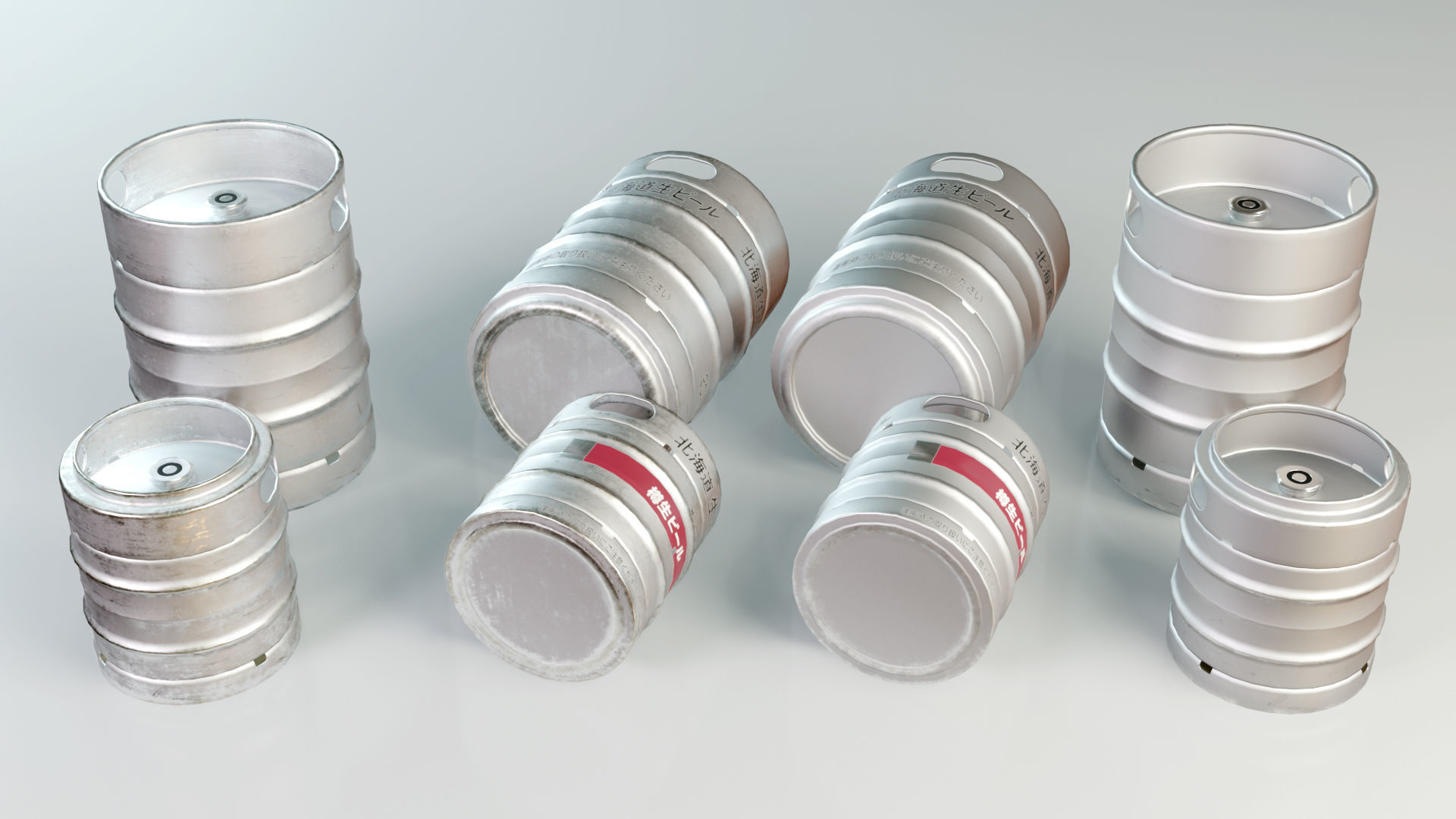 Beer Barrel 10L 20L Low-poly 3D model_6