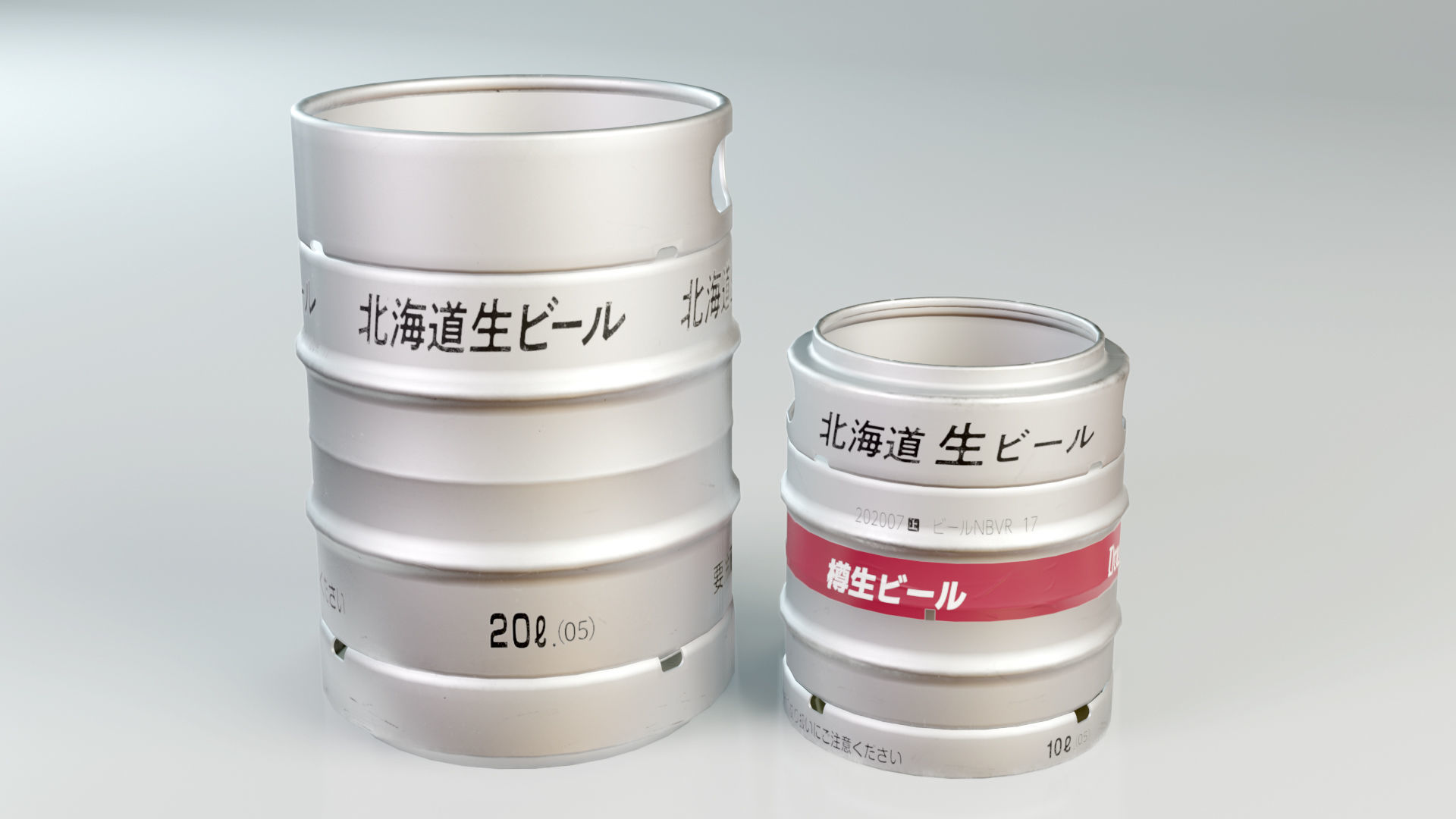 Beer Barrel 10L 20L Low-poly 3D model_3