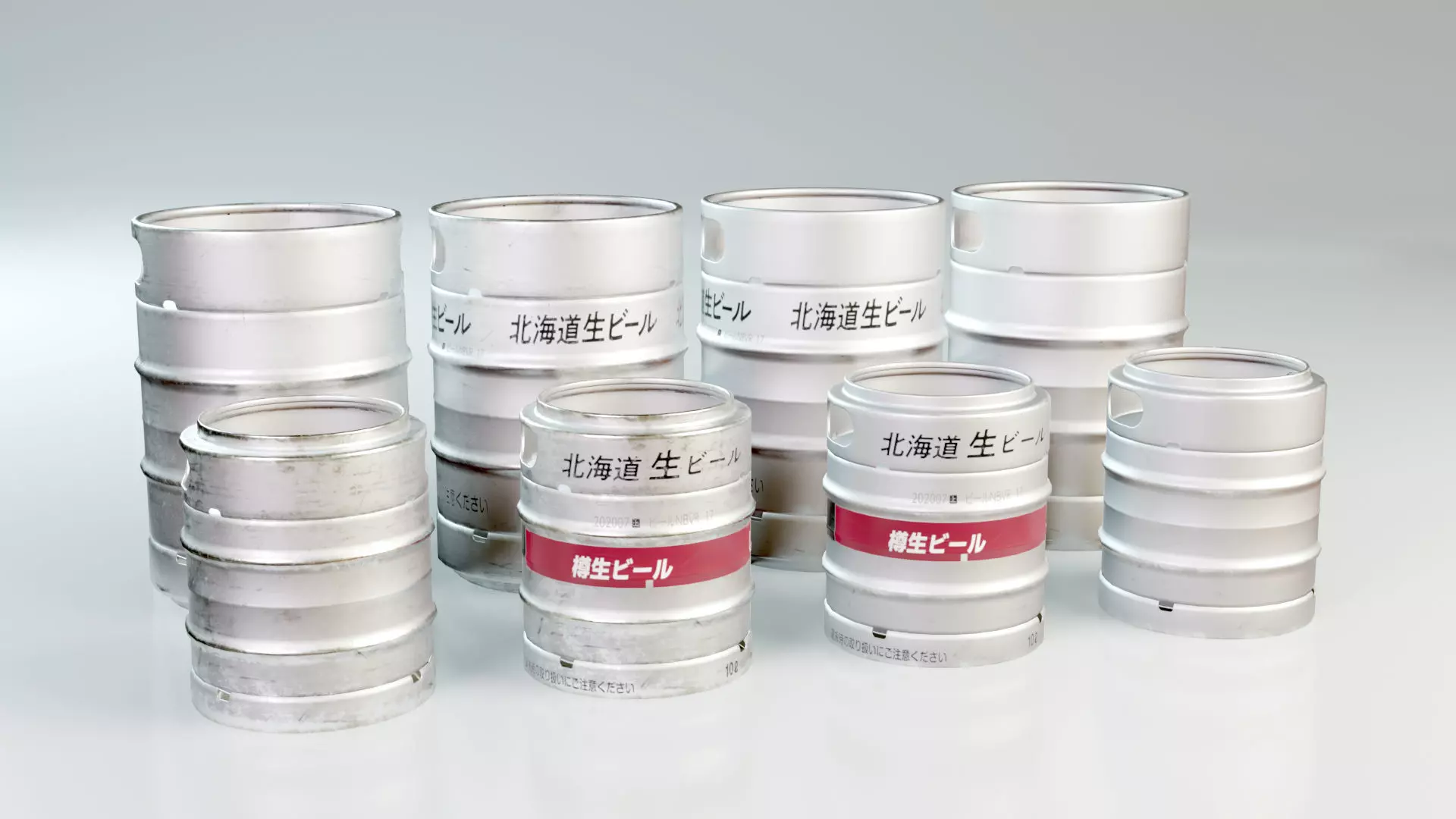 Beer Barrel 10L 20L Low-poly 3D model_0