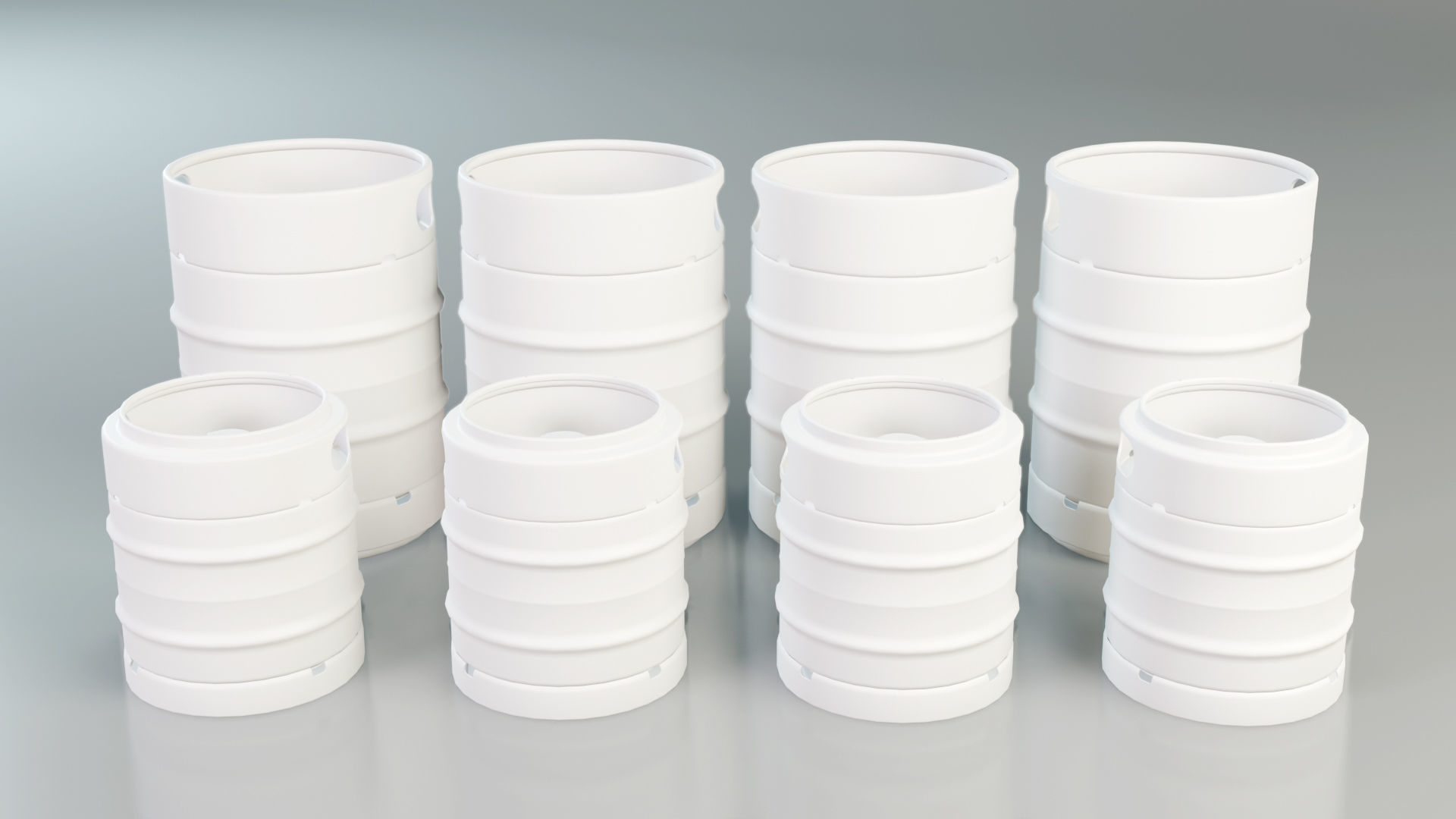 Beer Barrel 10L 20L Low-poly 3D model_7