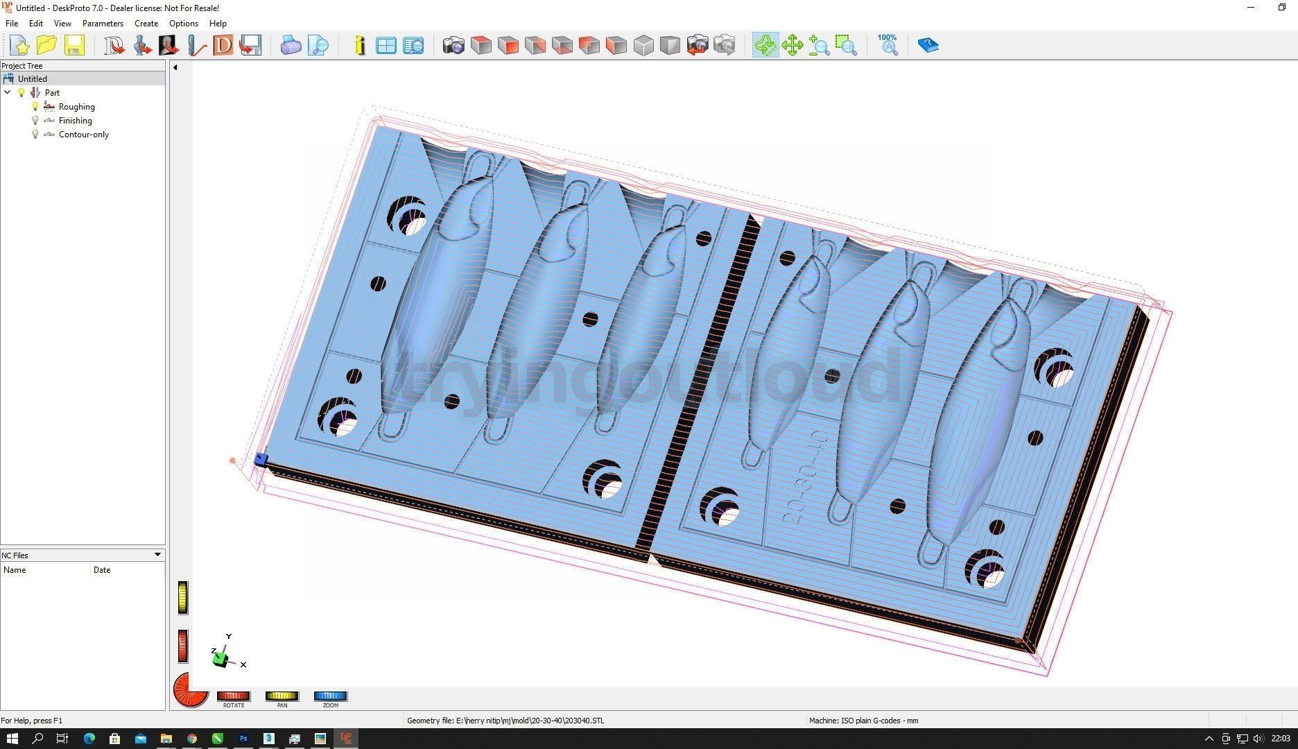 7-100 Grams D Metal C Likeness Metal Jig Mold Packs 3D print model_2
