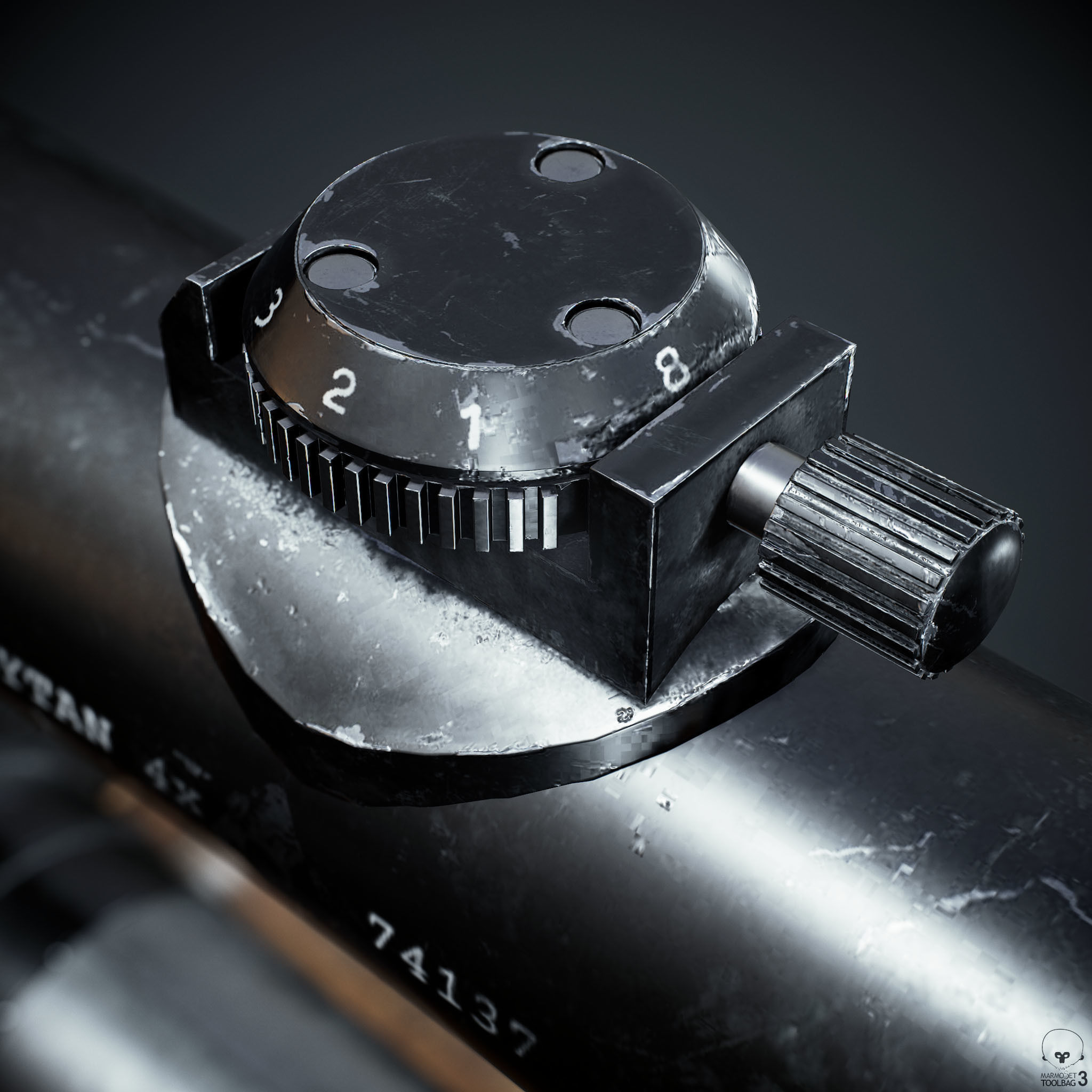 PBR Kar98 k Sniper Rifle Low-poly 3D model Low-poly 3D model_16