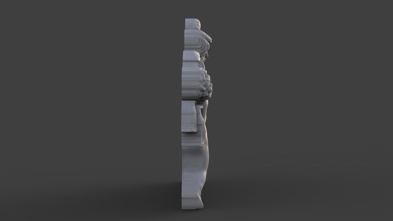 Mother and son tombstone 3D print model_5