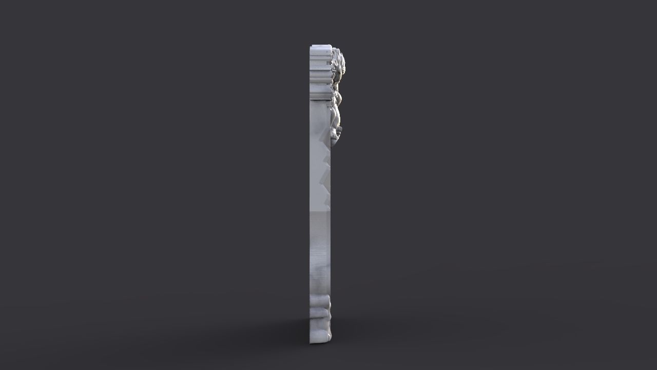 Baby angel tombstone 3D print model_7