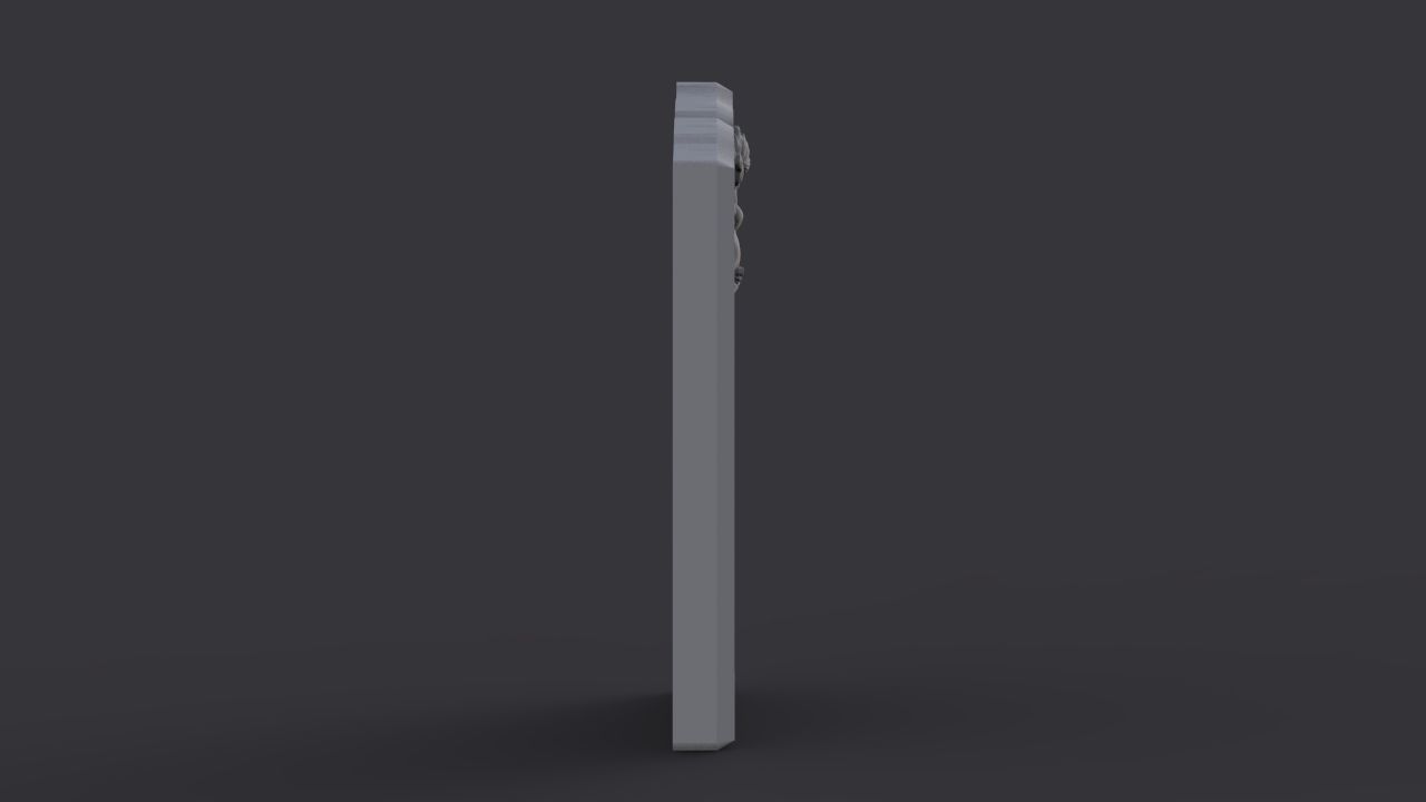 Baby angel tombstone 3D print model_4