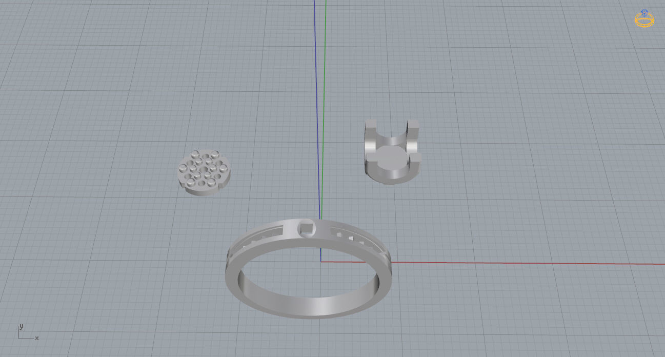 Ring and Earrings 128 3D print model_15