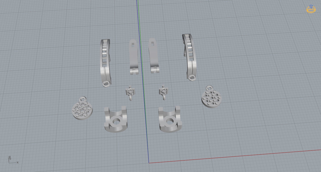 Ring and Earrings 128 3D print model_9