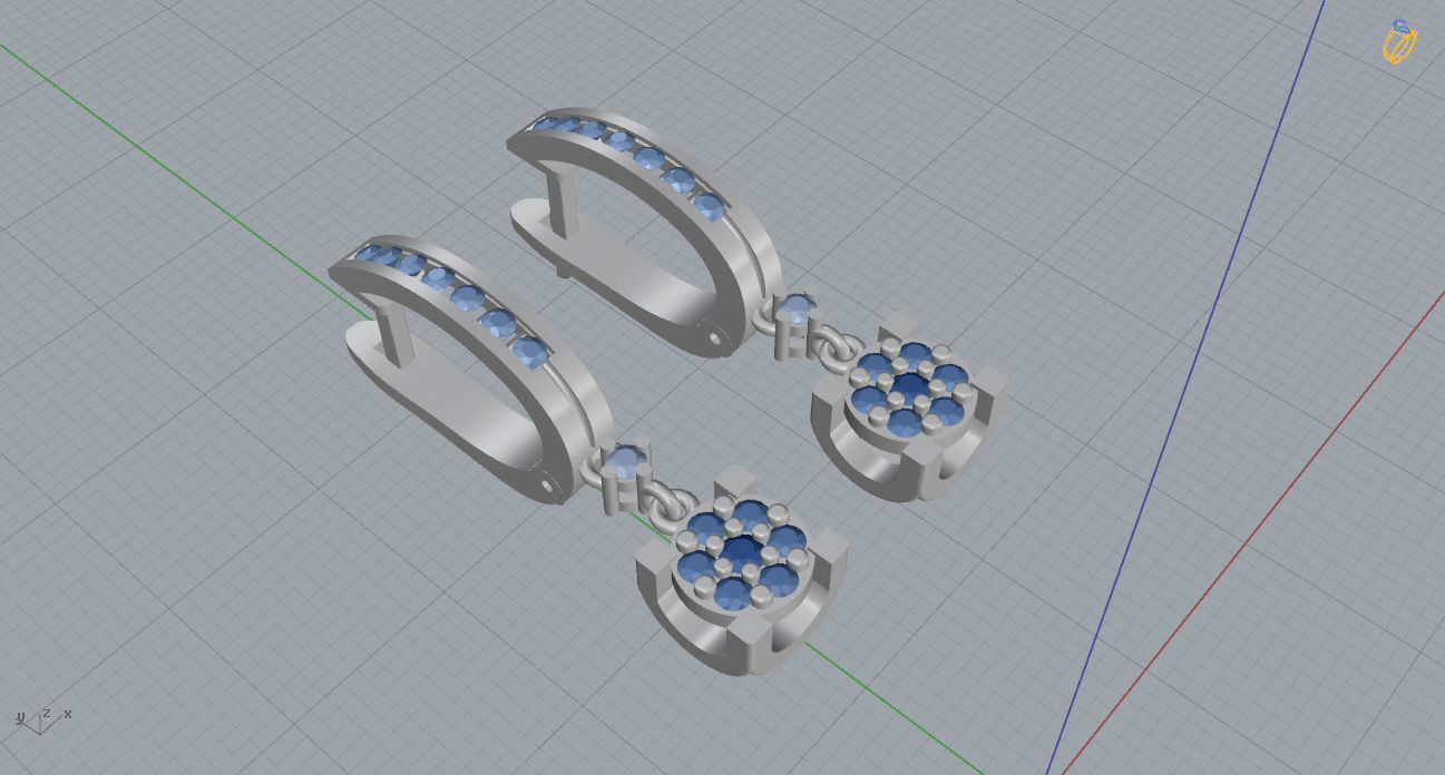 Ring and Earrings 128 3D print model_6