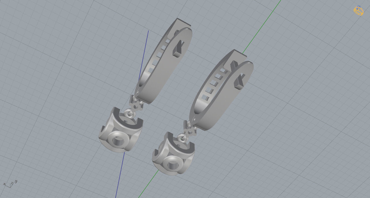 Ring and Earrings 128 3D print model_8