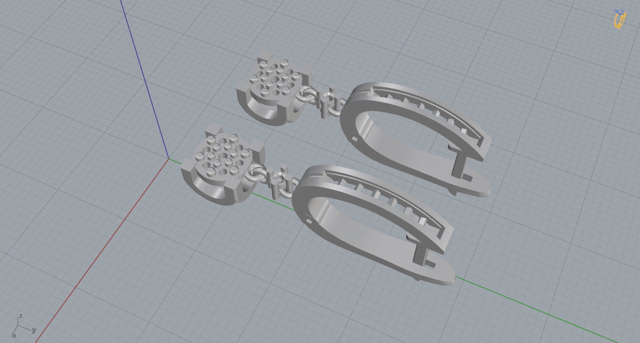 Ring and Earrings 128 3D print model_7