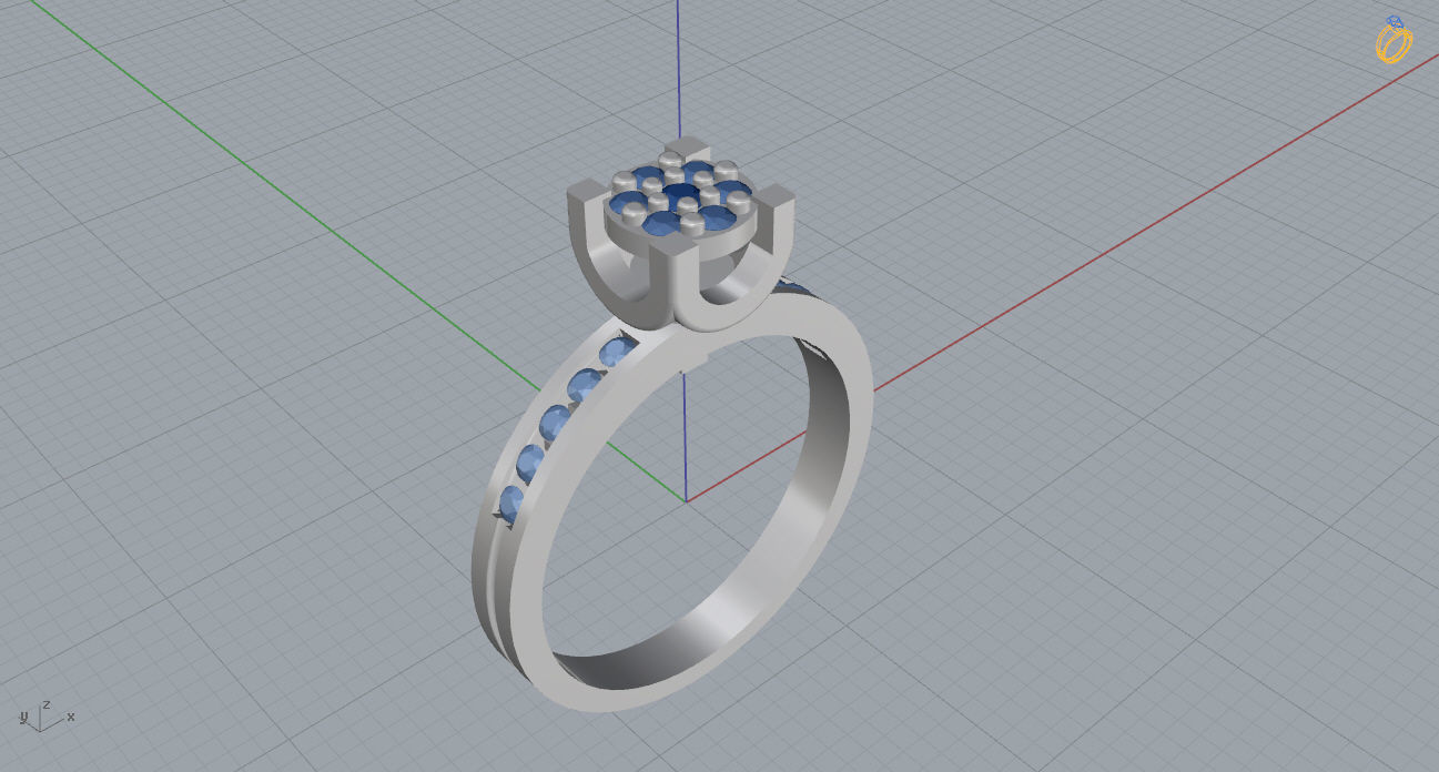 Ring and Earrings 128 3D print model_12
