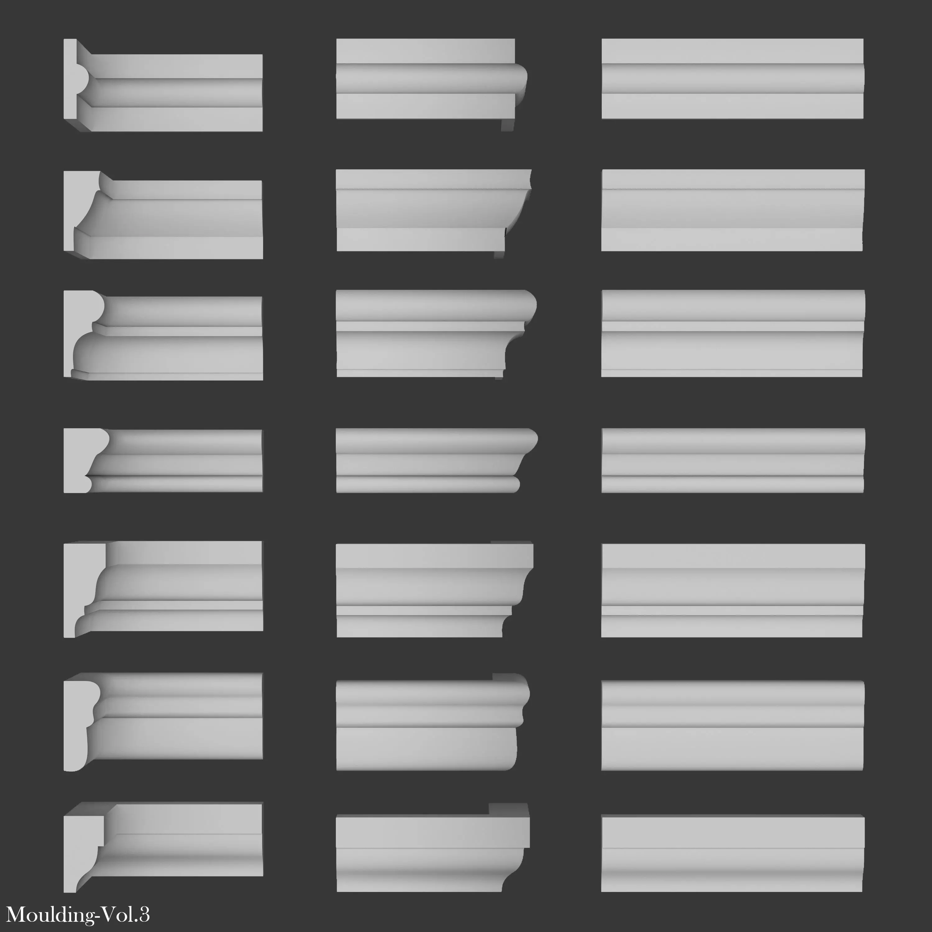 moulding vol 3 Low-poly 3D model