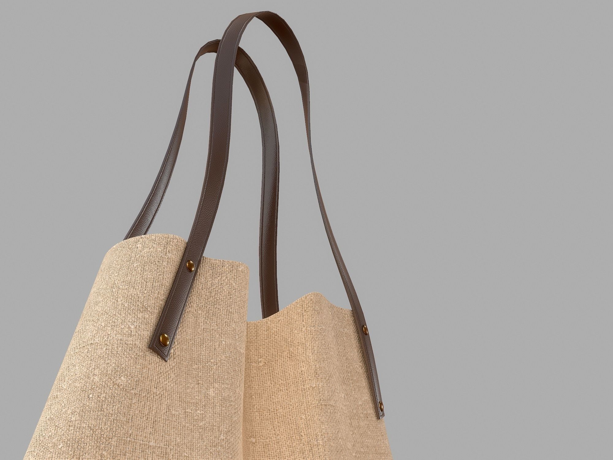 Shopper Handbag Free low-poly 3D model_5