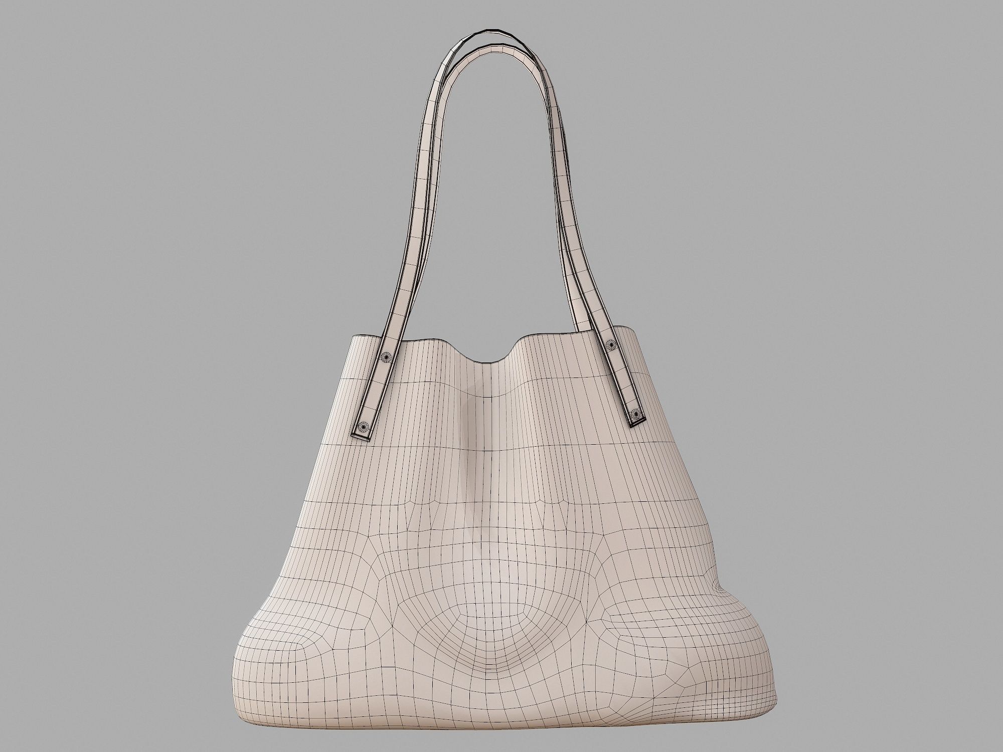Shopper Handbag Free low-poly 3D model_1