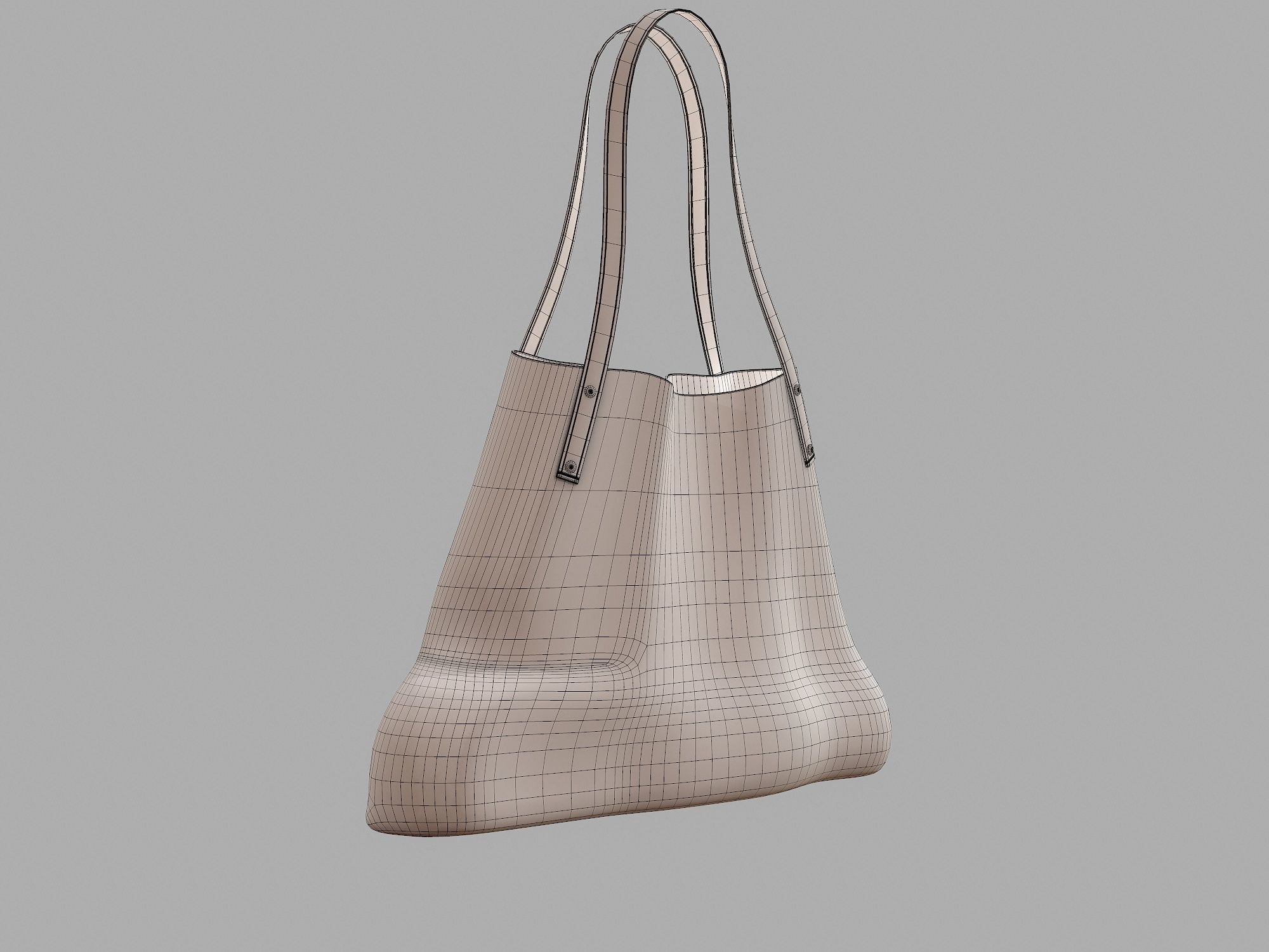 Shopper Handbag Free low-poly 3D model_10